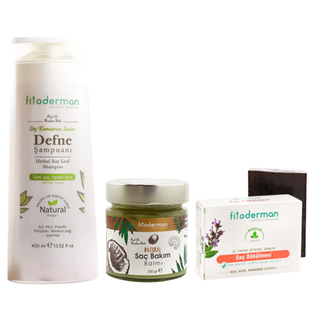 Fitoderman Saç Dökülme Sabunu, Fitoderman Saç Bakım Balmı, Fitoderman Defne Şampuanı