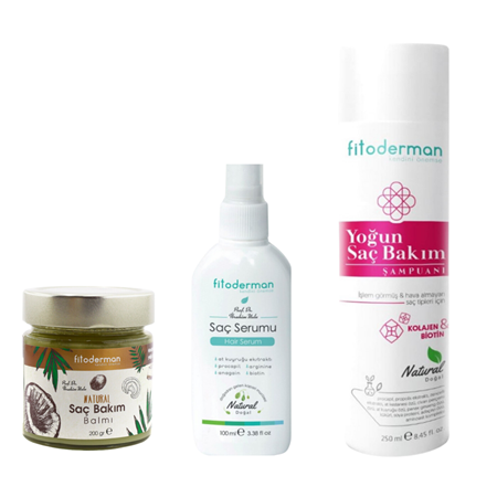 Fitoderman Saç Bakım Balmı, Serumu ve Fitoderman Yoğun Bakım Şampuanı
