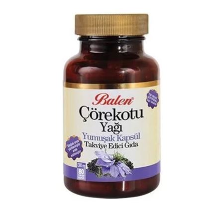 Balen Çörekotu Yağı 1000 mg Yumuşak Kapsül * 80