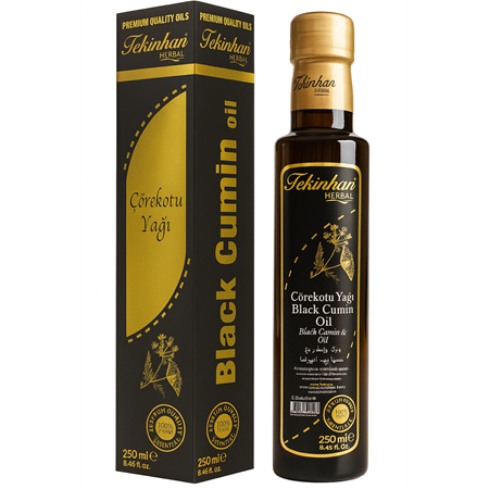 Hekimhan %100 Saf Çörekotu Yağı 250 ML%100 Doğal Soğuk Sıkım Çörek Otu Yağı